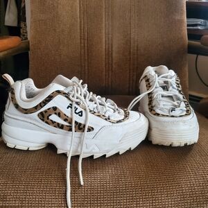 Filson Sneakers white and Leopord print